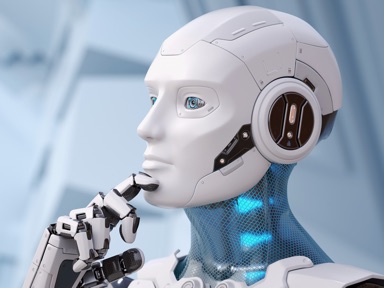 Adovvy humanoid robot greeting a shopper in a store